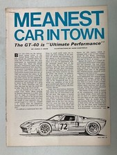 MISC1686 Vintage Article Ford GT40 Meanest Car In Town July 1965 8 page SUPER!!