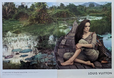 2011 Louis Vuitton Angelina Jolie Cambodia Boat Lily Pond Photo VINTAGE PRINT AD