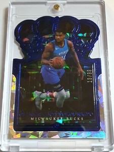 2021 Crown Royale Giannis Antetokounmpo #4 BLUE CRYSTAL /99 Holo Die Cut - Rare