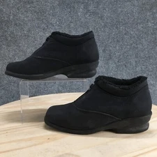 Toe Warmers Boots Womens 9 Narrow Micha Ankle Bootie Black Comfort Casual Block