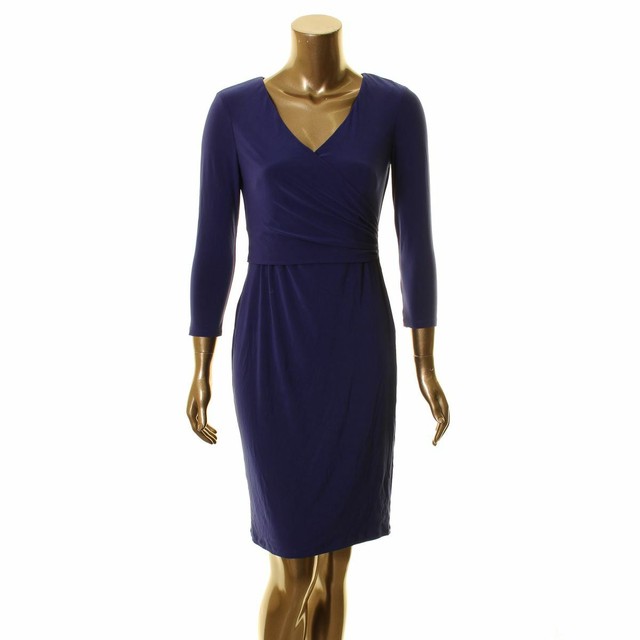 ralph lauren surplice jersey dress