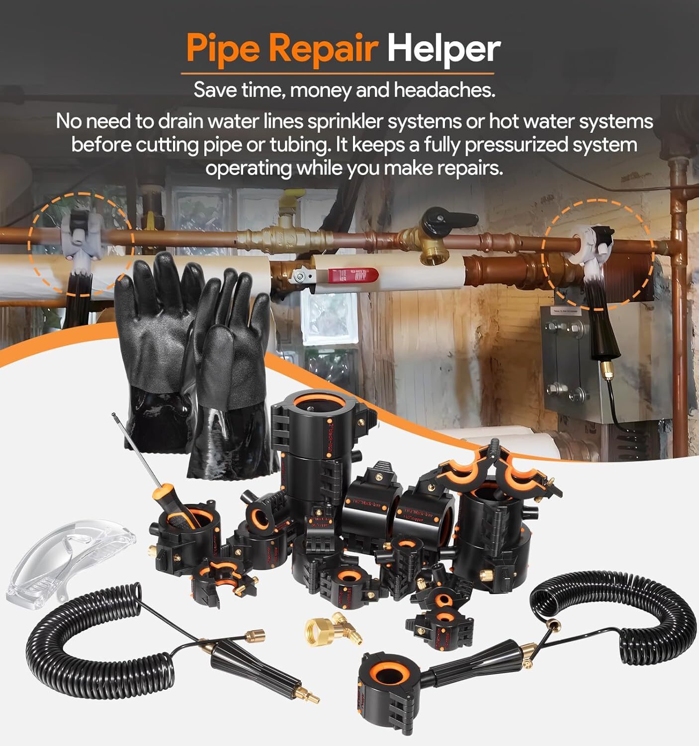 For CST2 General Cold-Shot Pipe Freeze Kit Quickly Freezes Pipes From 1/8"- 2"