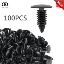 Bumper Clips Auto Car Hole Plastic Rivets Fastener Fender Push Pin 100Pcs 8mm