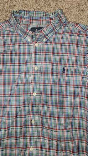 Polo Ralph Lauren Shirt Boy's XL Holiday Plaid - Picture 2 of 10
