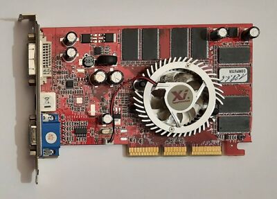 XpertVision GeForce FX5500 AGP Graphics Card (Nvidia, 256MB, VGA, DVI, Retro)
