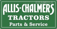 Allis Chalmers Tractor Dealer Vintage Old Sign Remake Aluminum Size Options Allis Chalmers Tractor Dealer Vintage Old Sign Remake Aluminum Size Options