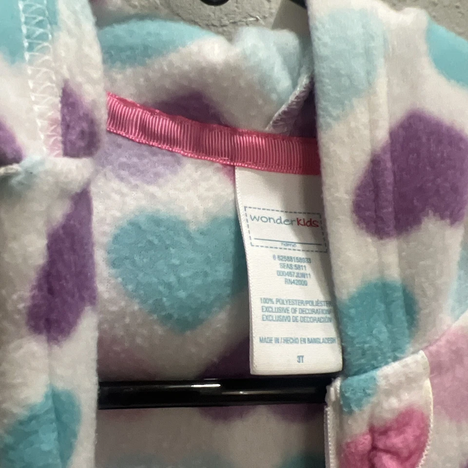 Jaqueta WONDER KIDS 3T GIRLS FLEECE HOOD acabamento com babado - Imagem 2 de 4