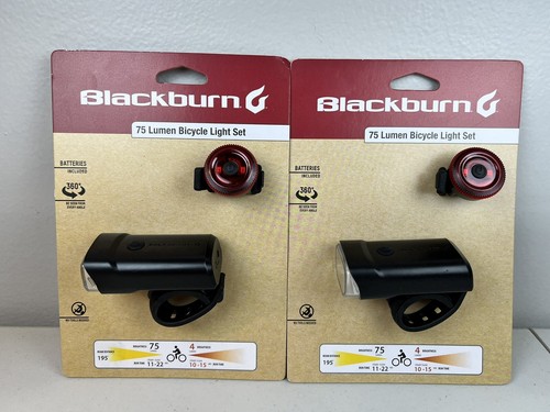 Blackburn 75 Lumens Front & Rear Bicycle Light Set - Pack of 2