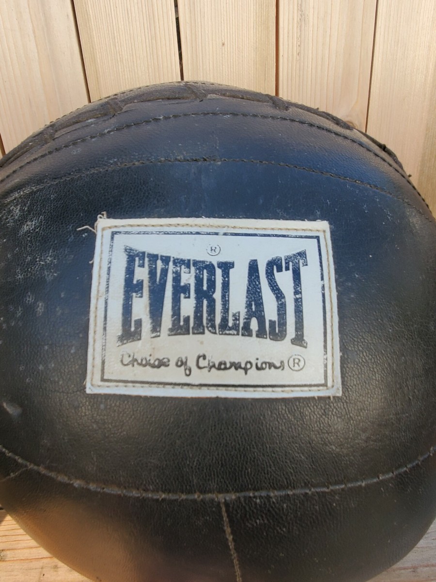 Ballon De Médecine Everlast En Cuir Véritable - 9 Lbs - Modèle Ta:9 - Cousu Main - Occasion