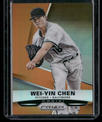 2015 Panini Prizm Wei-Yin Chen 145 Orange Prizms  SN60