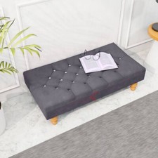 Extra Large Chesterfield Footstool Coffee Table DeepButtoned Upholstered Ottoman