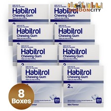 Habitrol Nicotine Gum 2mg MINT Flavor 1632 total pieces  8 boxes NEW 10/2027