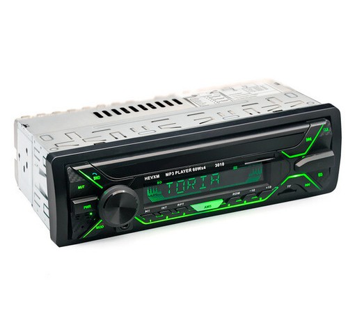 7 LED Color Single DIN Bluetooth Car Stereo Radio Audio MP3 Player USB FM AUX - Picture 9 of 12