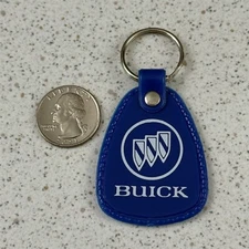 Village Buick GMC Morton Illinois Blue Keychain Key Ring #50401