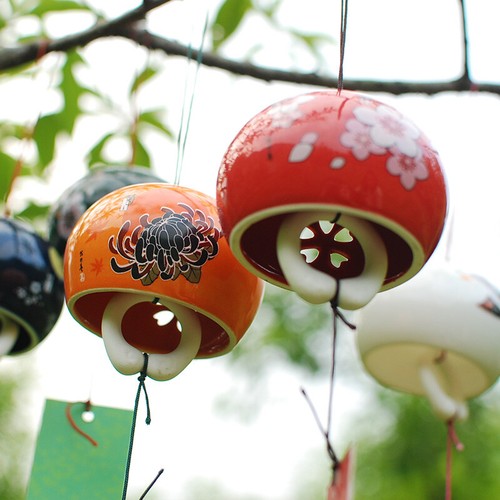Keramik Japanisches Windspiel Glücksglocken Hängedeko Geburtstagsgeschenke - Bild 2 von 43