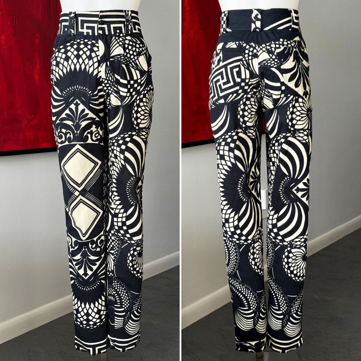 パンツ 1990s Vintage VERSACE Wide Slacks 90s Gianni Versace Wool Pants / Vintage Versace Deadstock