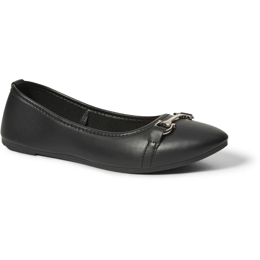 Brilliant Basics Women s Bar Flats Black Size 9