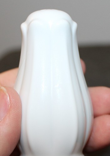 Shaker sale e pepe Noritake argento bordato elegante floreale su bianco Cina Giappone - Foto 11 di 16