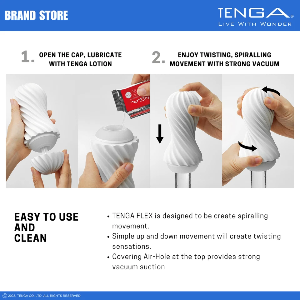 TENGA Flex Masturbador/Acariciador Masculino Reutilizable con Soporte de Secado Nuevo en Caja Nuevo con Etiquetas Foto 3 de 4