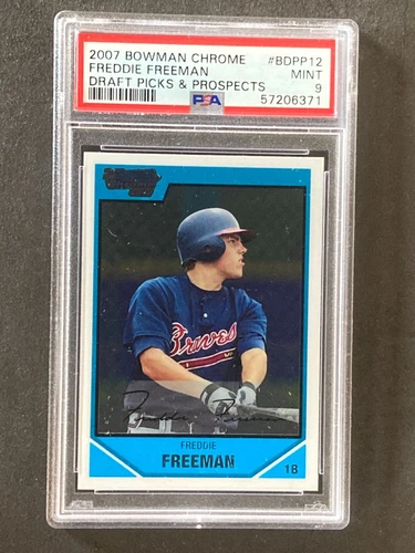 2007 Bowman Chrome Draft Freddie Freeman RC PSA 9