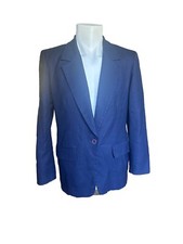 Pendleton Women  s Virgin 100 Wool Blue Navy Fitted Blazer Jacket Size 6