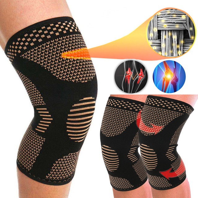 Copper Knee Support Patella Stabilizer Tendon Brace Tennis Sports Joint