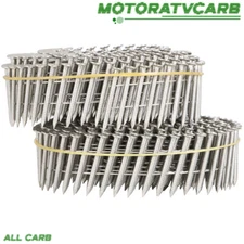 ALL-CARB 3600×1-1/4" Ring Shank Siding Nails 15 Degree Wire Coil Stainless Steel