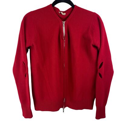 トップス Stefan Cooke Wool Layered Knit Cardigan Stefan Cooke 100% Wool Cut Out Sleeve Detail Full Zip