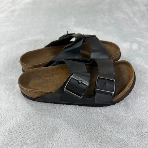 Birkenstock Arizona Black Leather Strap Sandals Women’s Size 37 EU - Picture 8 of 12