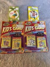 4 Children’s Card Games - Fish, Hearts, Old Maid, And Crazy Eights. Brand New 