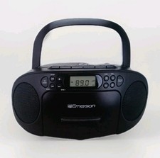 Emerson EPB-3003 Portable CD/Cassette Boombox AM/FM Radio, Black Boom Box Stereo