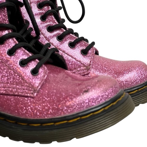 Dr Martens 1460 Glitter T Toddler Boots, Side Zip, Toddler Girl Size 9 - Picture 7 of 13