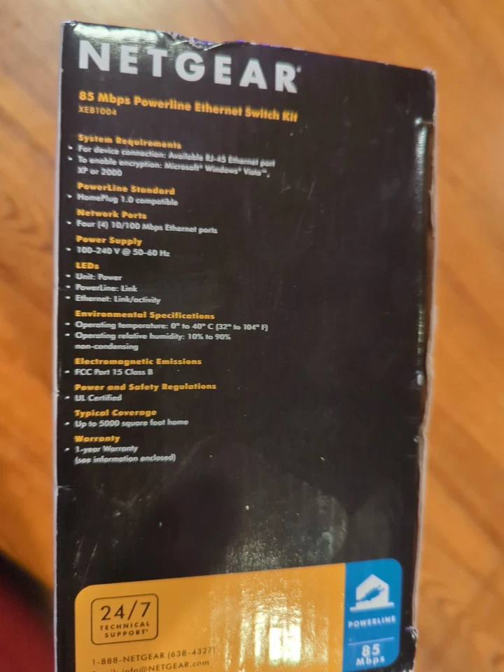 Netgear 85 Mbps Powerline Ethernet Switch Kit XEB1004-100NAS - Image 4 of 4