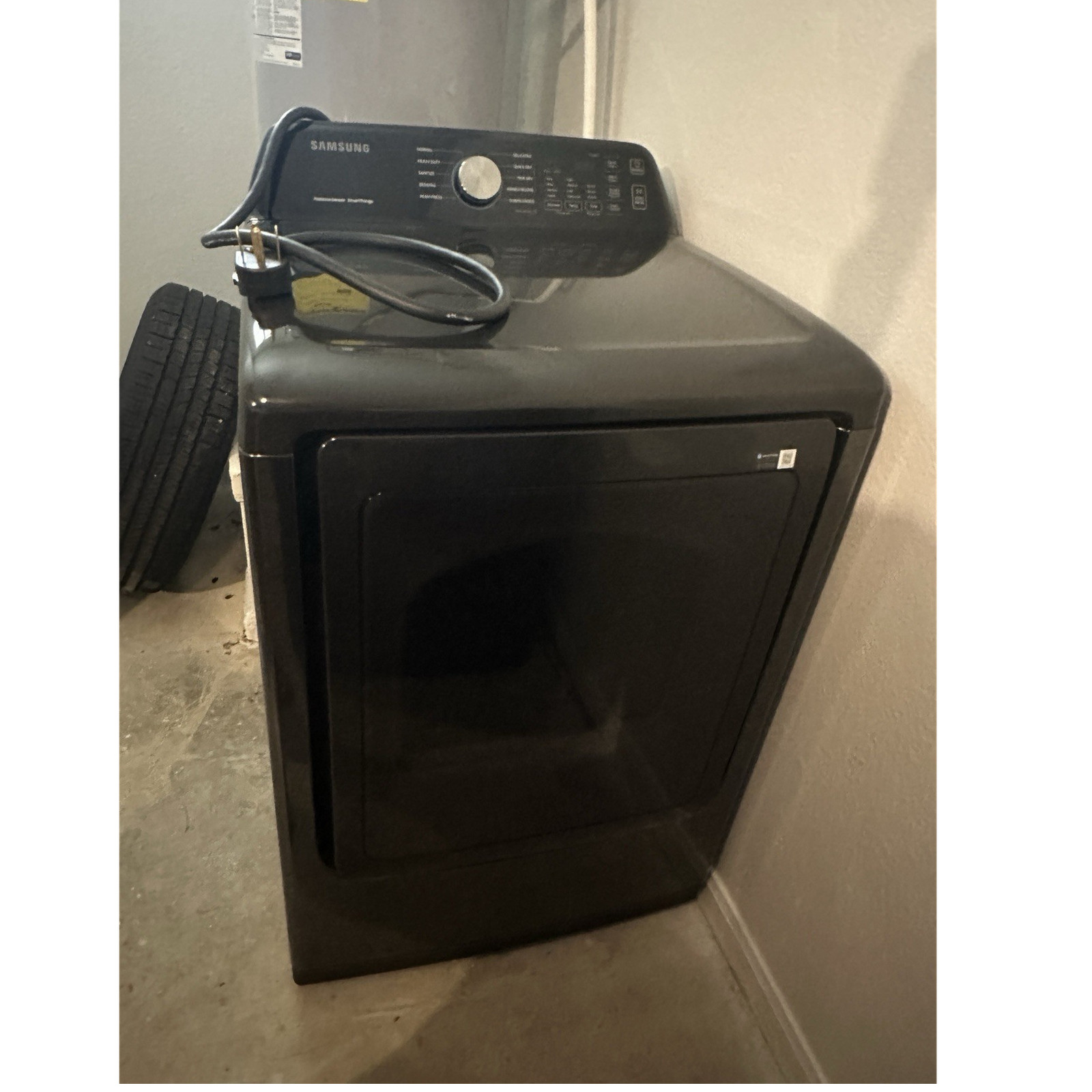 Samsung DVE47CG3500V 7.4 cu ft Vented Electric Dryer Black SmartThings