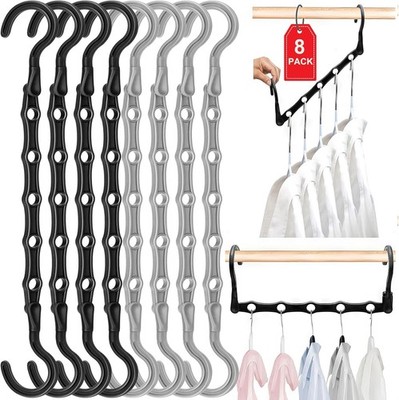 Closet Organizers and Storage, 8 Pack Stronger Space Saving Hangers for 40 Cloth
