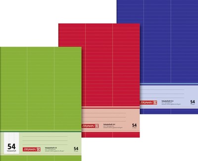 Brunnen 1043735 Vocabulary (A4, 32 Sheets, Lined, 3 Columns, ruling 54)