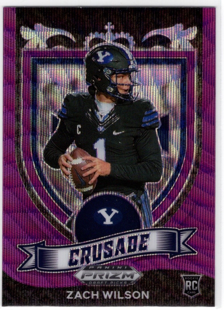 2021 Panini Prizm Draft Picks Collegiate Purple Wave Zach Wilson | BYU