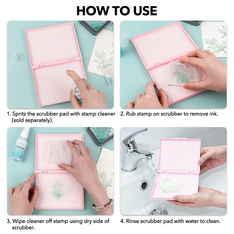 Stamp Cleaning Pad for Clear/Rubber /Cling/Foam Stamps Craft Scrapbooking Tool - Image 3 of 4