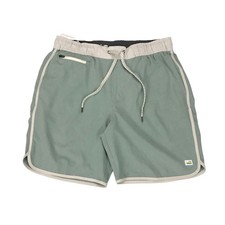 Vuori Banks Shorts Mens Medium M Green 7 Inseam Linerless Gym Running Surf V330