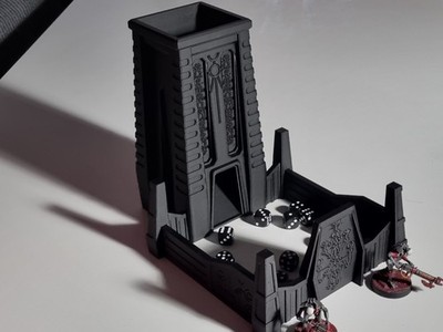 Necron Dice Tower Building Grimdark Wargaming Sci-Fi Terrain 28mm Scale