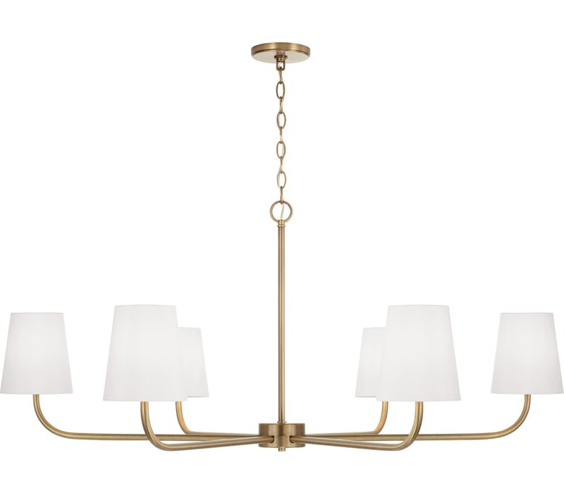 Capital 449461AD-706 Brody Chandelier, 6-Light 360 Total Watts, Aged Brass
