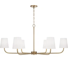 Capital 449461AD-706 Brody Chandelier, 6-Light 360 Total Watts, Aged Brass