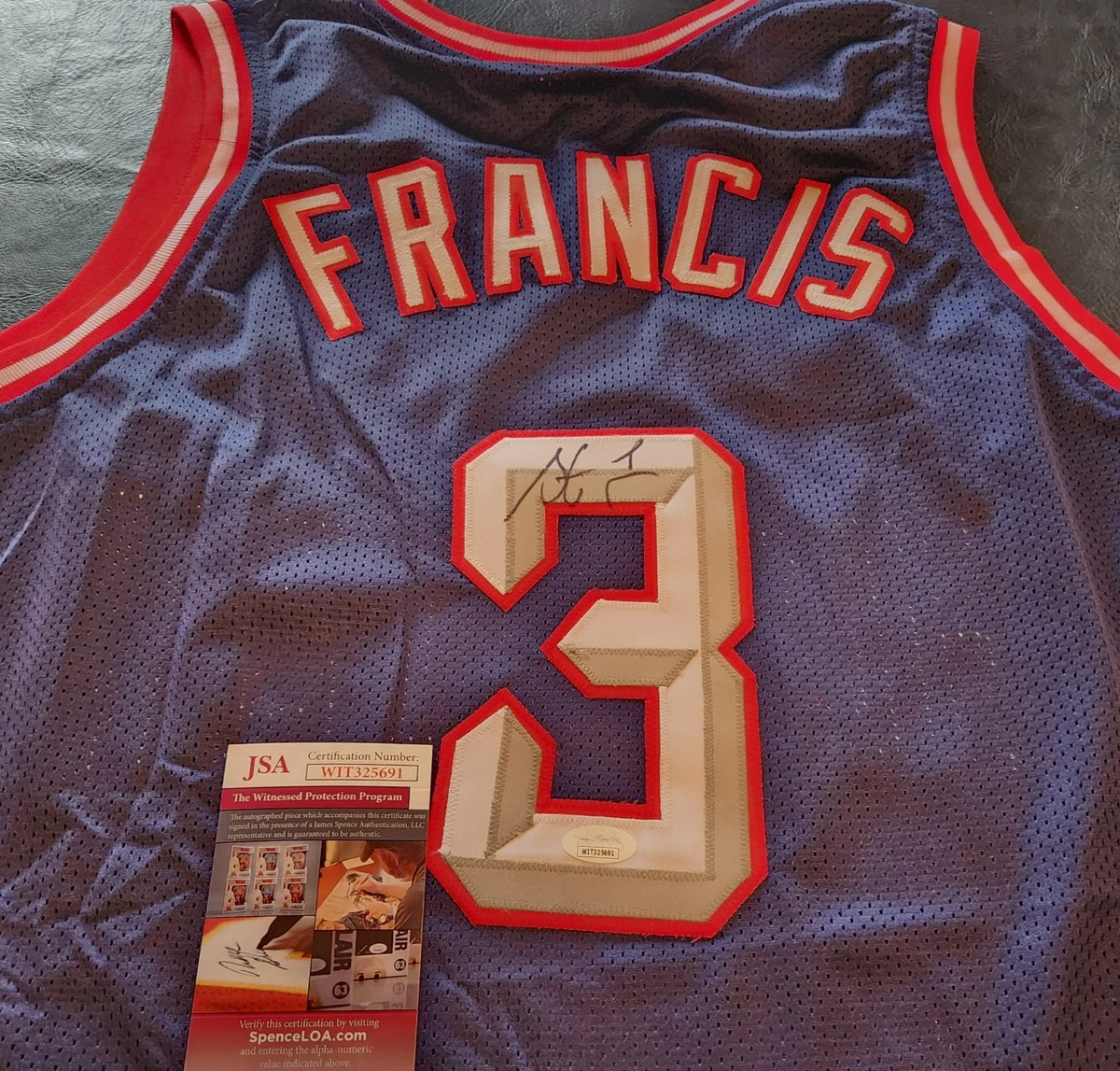 Maillot Dédicacé Steve Francis - Houston Rockets, Signé, Avec Certificat JSA, NBA