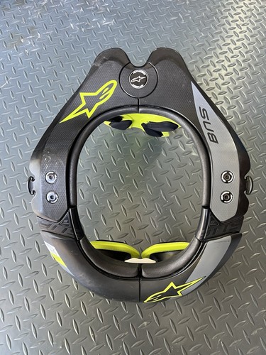 Alpinestars BNS Tech-2 Neck Support (Size: S/MD) Black/Yellow MX Dirt Bike