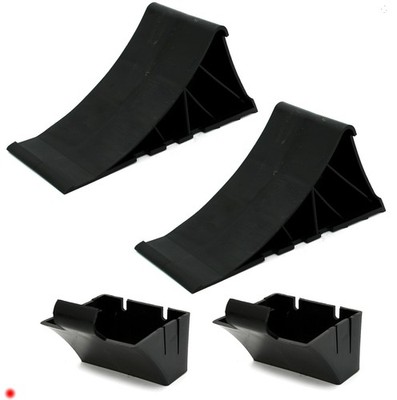 2x Unterlegkeile Bremskeile Klipp-Halter Sw Keil für Anhänger Hemmschuhe Stütze