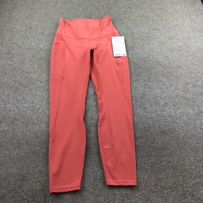 Lululemon Align Leggings Womens 6 Pink High Rise Ankle Pockets Yoga Gym Athletic