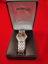 Movado Museum Series Mens Watch Silver NIB 47A4082N NOS