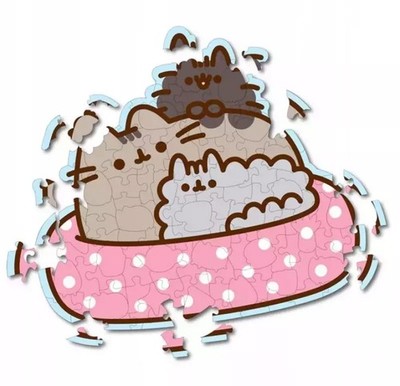 Puzzle SZALONE KSZTAŁTY 130 el. PUSHEEN KOT KOTKI - Puckator