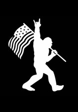 Bigfoot Rock On America Vinyl Decal Vinyl Sticker Car Truck Racing Funny Jeep