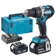 Image of MAKITA DHP484RTJ 18V LXT BRUSHLESS COMBI DRILL 2 X 5.0AH BATTERIES CHARGER CASE